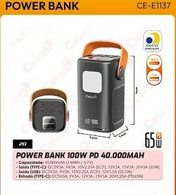 POWER BANK LED ILUMINACAO-TELA 40000MAH CELAEK