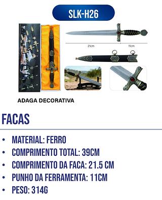 ADAGA ESPADA PEDRA VERMELHA, RICA EM DETALHES LUXO + SUPORTE LUATEK