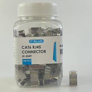 CONECTORES CAT6 RJ45 100 PEÇAS IT-BLUE
