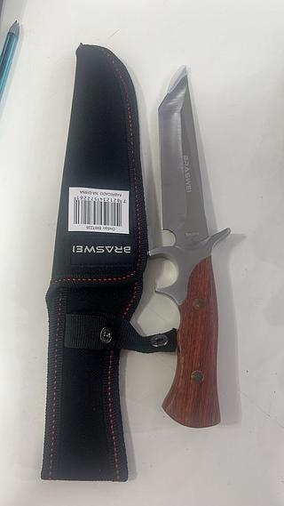 FACA FILETEIRA AÇO INOX 420CC CABO MADEIRA FULL TANG 24,5CM BRASWEI