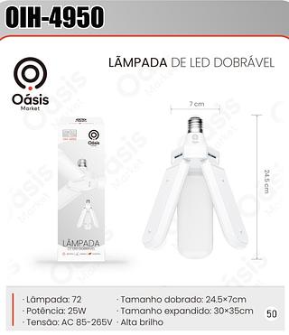 LAMPADA DE LED DOBRAVEL 25W E27 6500~7000K OÀSIS MARKET