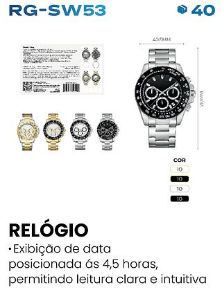 RELOGIO EXECUTIVO MULTIFUNCIONAL MASCULINO REVENGER