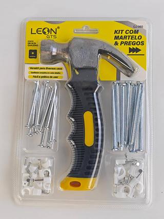 KIT COM MARTELO E PREGOS LEON GTS