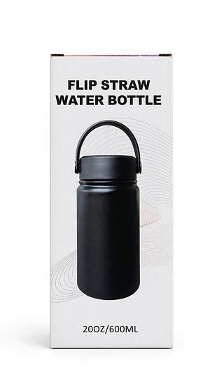 GARRAFA TERMICA 14OZ600ML FLIP STRAW WATER BOTTLE