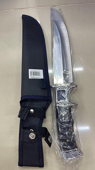 FACA DE CAÇA PESCA CHURRASCO LUXO FULLTANG INOX LUATEK