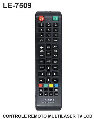CONTROLE REMOTO MULTILASER TV LCD LELONG