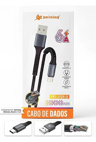CABO DE DADOS 2000MM 6A TIPO-C PEINING
