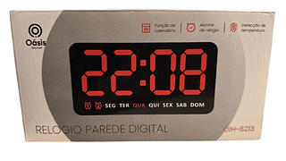 RELOGIO DIGITAL PARA PAREDE OASIS