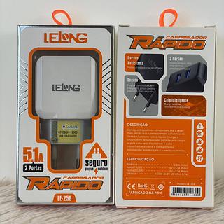 FONTE RAPIDA 5.1A 2 PORTAS USB LELONG