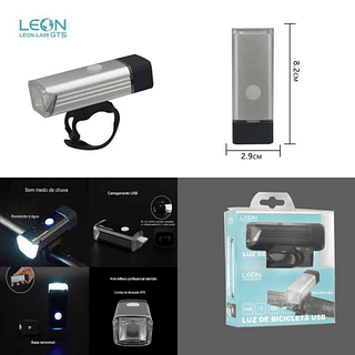 SINALIZADOR PARA BICICLETA USB LEON GTS