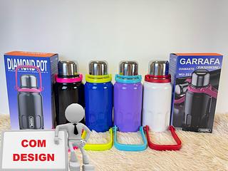 GARRAFA TER(MICA 1000ML DIAMANTE FASHION (COM DESIGN)