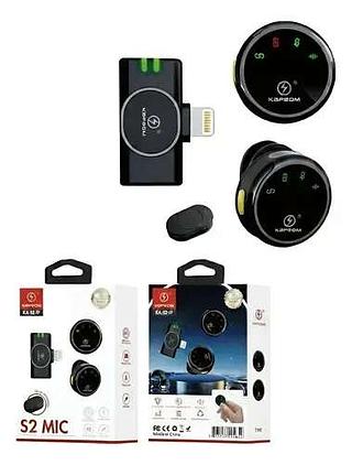 S2 MIC MICROFONE DE LAPELA KAPBOM