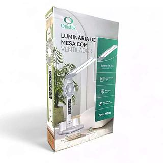 LUMINARIA DE MESA COM VENTILADOR ONISTEK