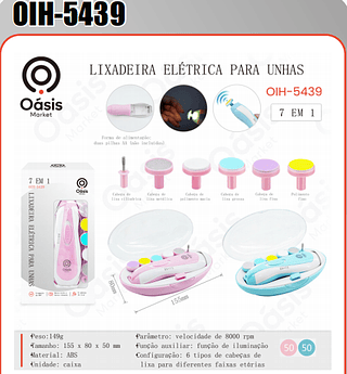 LIXADEIRA ELETRICA PARA UNHAS OASIS