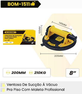 VENTOSA DE SUCCAO A VACUO PRA PISO COM MALETA PROFISSIONAL BOMVINK