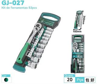 KIT DE SOQUETES DE ENCAIXE 1/2 12 PCS LEON GTS