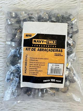 KIT DE ABRAÇADEIRAS 10-16MM NAVY+TOOLS