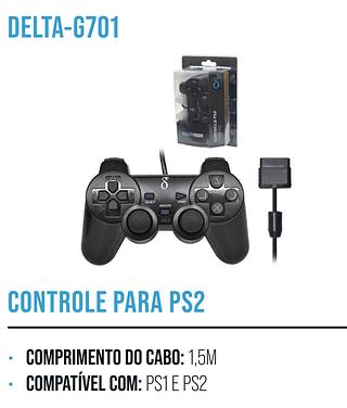 CONTROLE PS2 COM FIO DELTA