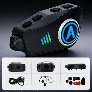 FONES SEM FIO PARA CAPACETE DE MOTO COM CAMERA FULL HD 1080P INTEGRADA ATEC