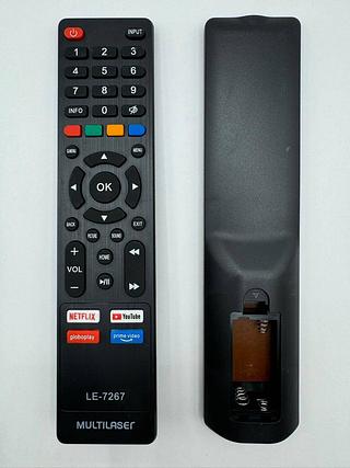 CONTROLE REMOTO MULTILAZER LCD COM NETFLIX/YOUTUBE/GLOBOPLAY/PRIME VIDEO LELONG