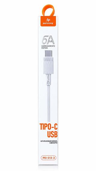 CABO REFORÇADO COM 6A METAL TIPO-C USB PEINING