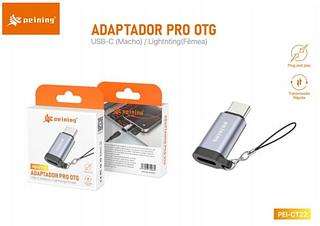 ADAPTADOR PRO OTG USB-C(MACHO)/LIGHTNING(FEMEA) PEINING