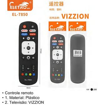 CONTROLE REMOTO VIZZION ELETRO