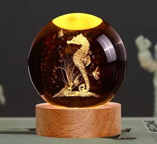 LUMINARIA BOLA ESFERA CRISTAL DE MESA OÀSIS MARKET