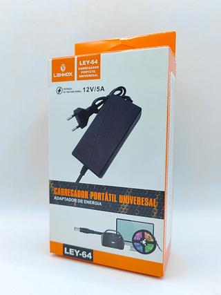 CARREGADOR PORTATIL UNIVERSAL 12V/5A LEHMOX