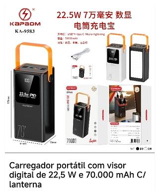POWER BANK TURBO 22.5W 70000MAH KAPBOM