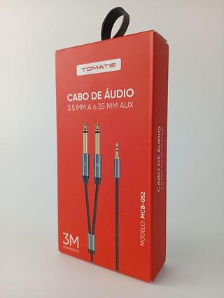 CABO DE AUDIO 3.5MM A 6.35M AUX 3M TOMATE