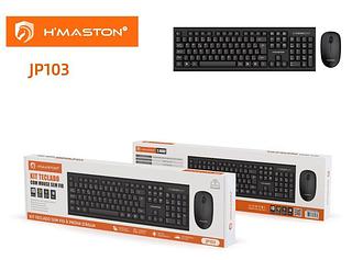 KIT TECLADO COM MOUSE SEM FIO A PROVA D`ÁGUA HMASTON