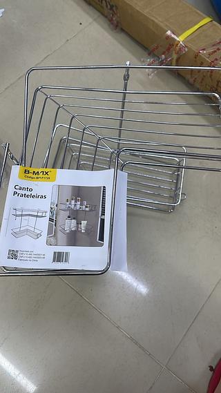 PRATELEIRAS DE CANTO DE BANHEIRO B-MAX