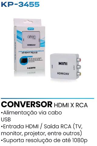 MINI ADAPTADOR CONVERSOR DE HDMI X 3RCA AV KNUP