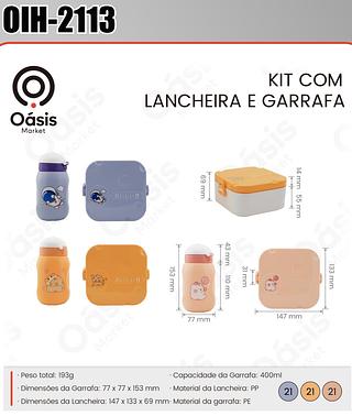 KIT COM LANCHEIRA E GARRAFA OÁSIS MARKET