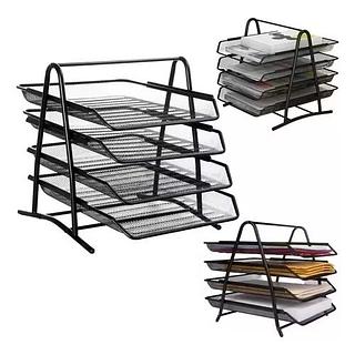 ORANIZADOR DE ARQUIVOS DE METAL COM 4 BANDEJAS OÁSIS MARKET