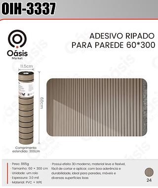 ADESIVO RIPADO PARA PAREDE 60*300 OASIS