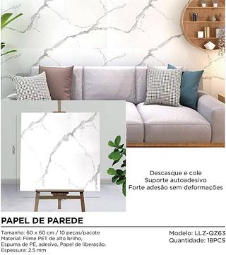 PAPEL DE PAREDE 60 X 60CM MADE BASIC(PACOTE COM 10PÇS)