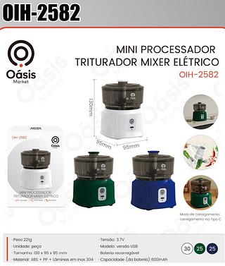 MINI PROCESSADOR TRITURADOR MIXER ELETRICO OASIS MARKET