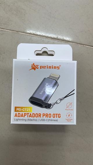 PEI-CT21 ADAPTADOR PRO OTG LIGHTNTING (MACHO) / USB-C(FÊMEA) PEINING