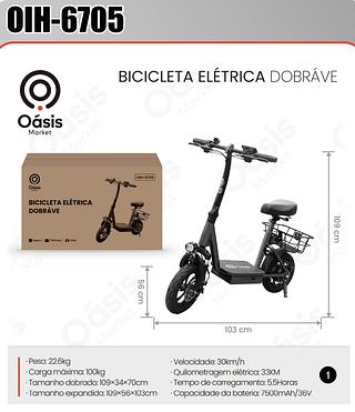 BICICLETA ELETRICA DOBRAVEL OÁSIS MARKET
