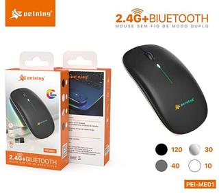 MOUSE SEM FIO DE MODO DUPLO 2.4G+BLUETOOTH PEINING