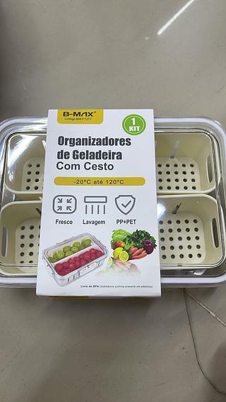 ORGANIZADORES DE GELADEIRA COM CESTO B-MAX