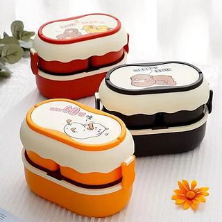 POTE DE MARMITA COM 03 COMPARTIMENTOS E TALHERES 1600ML MINIMEN