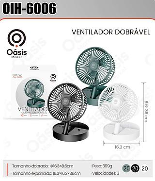 VENTILADOR COMPACTO E PORTATIL 800MAH OASIS