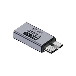 ADAPTADOR MICRO-B MACHO PARA USB FEMEA 3.2+10GBPS HREBOS PREMIUM
