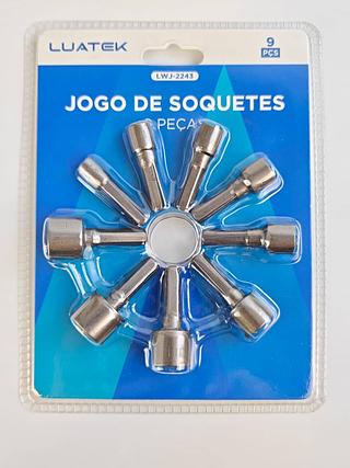 JOGO DE SOQUETES 9 PEÇAS LUATEK