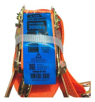 CINTA COM CATRACA AMARRAÇAO ENLAÇADA 3000KG B-TEK