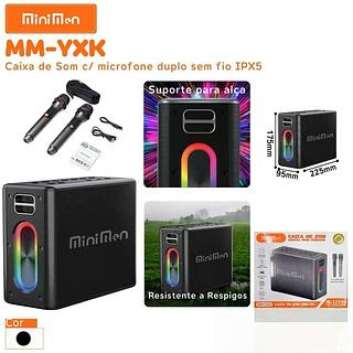 CAIXA DE SOM BLUETOOTH MUSICAL PARA KARAOKE 2 MICROFONES HMASTON