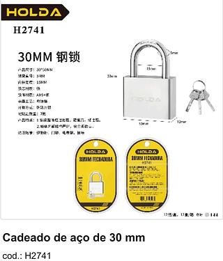 CADEADO 30MM HOLDA